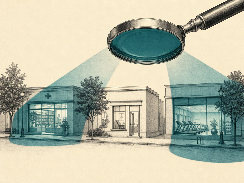 Doctor's clinic waiting area representing local AI search visibility