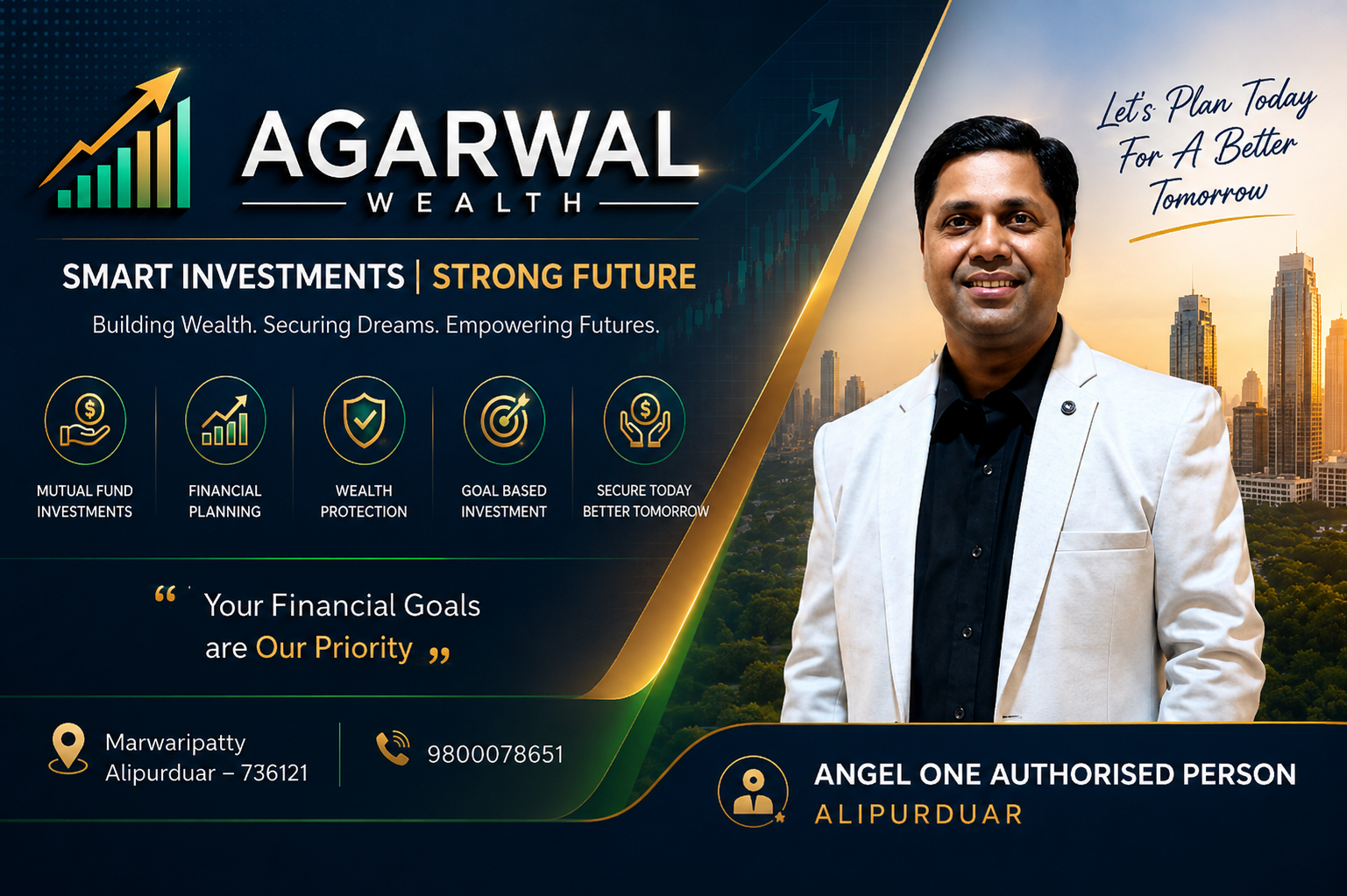 Financial advisor consulting with investors at Agarwal Wealth