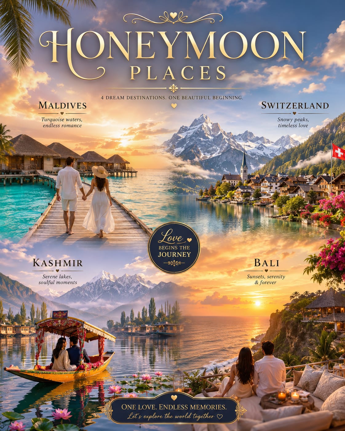 Maldives overwater bungalow resort with turquoise lagoon - romantic international honeymoon package starting from Rs 10,395 per person, curated by My India Discovery
